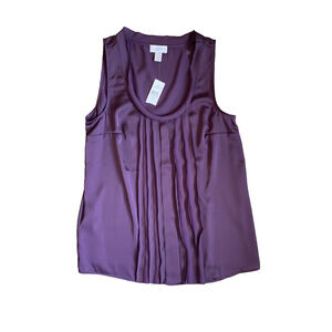Loft Blouse Womens Size Medium NEW WITH TAGS Purple Office Career Flowy Tank Top